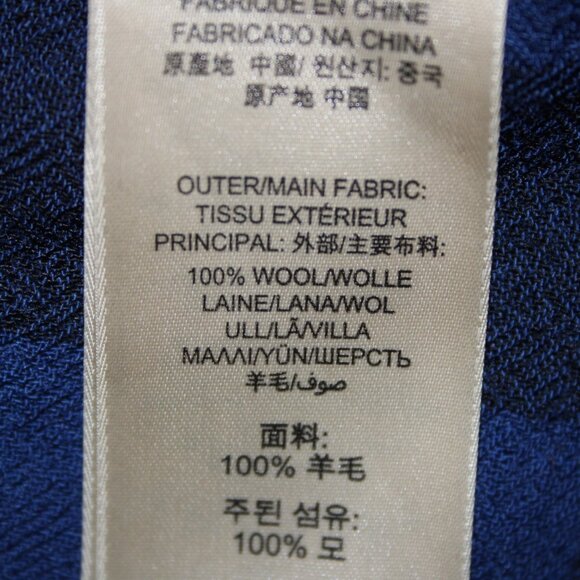 Burberry Brit Top Sz P Blue Black Plaid Buttons Pockets 100% Wool Top - Picture 10 of 12